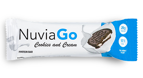 NuviaGo is an excellent protein bar that will help you effectively build muscle mass or lose weight!